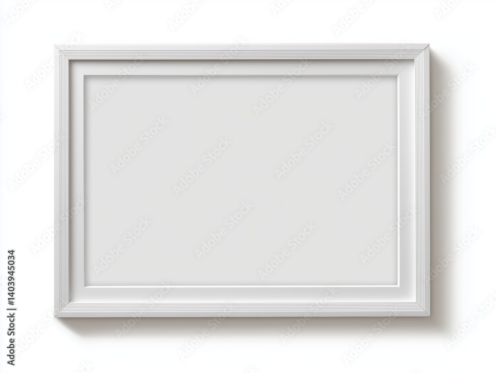 Framed blank canvas ready for art creation in a minimalist setting Framed blank canvas ready for art creation in a minimalist setting