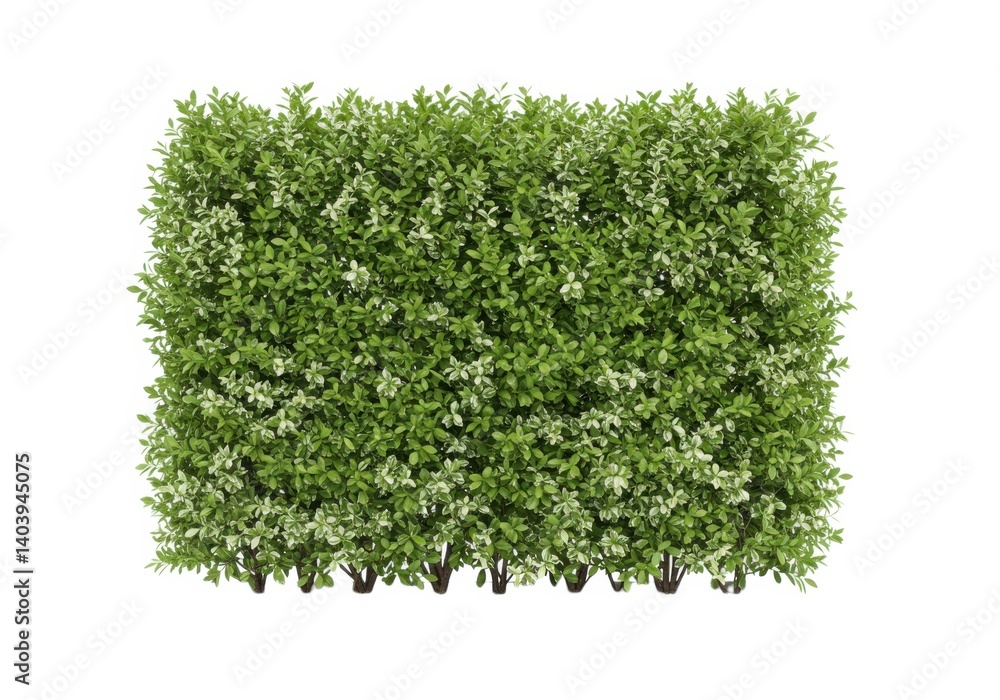 Naklejka premium Rectangular green foliage hedge panel