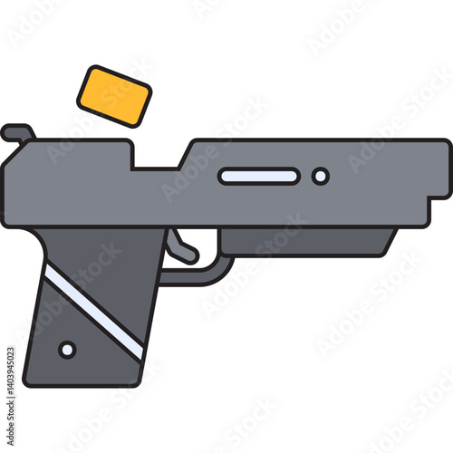 Pistol icon single vector illustration