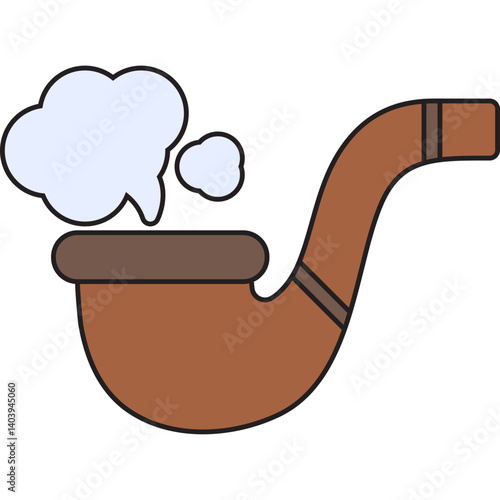 Smoking Pipe icon single vector illustration