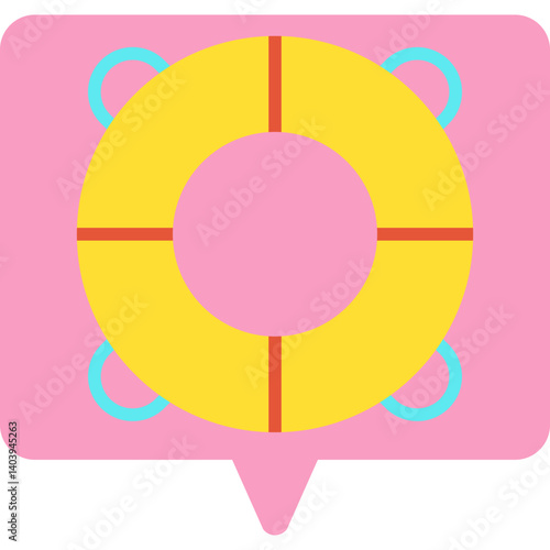 Life Saving Tube icon single vector illustration