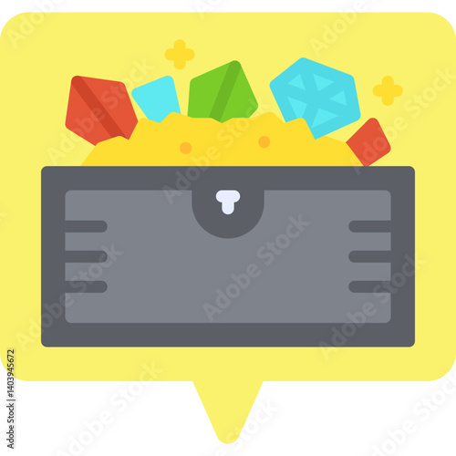 Treasure icon single vector illustration
