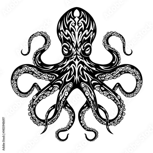 vector illustration of an octopus