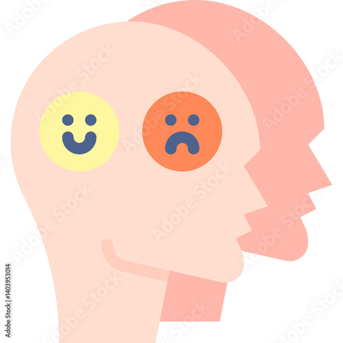 Dissociation icon single vector illustration