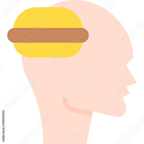 Binge Eating icon single vector illustration