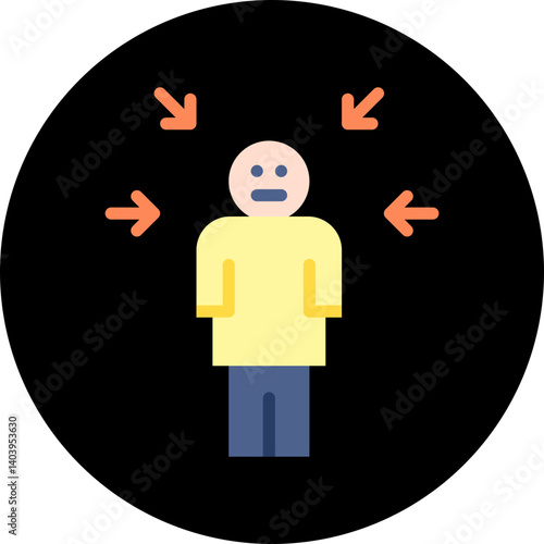Guilt icon single vector illustration