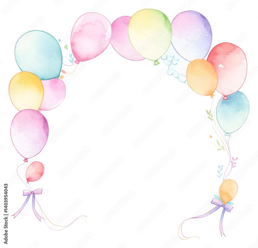 PNG Balloons frame architecture celebration anniversary.