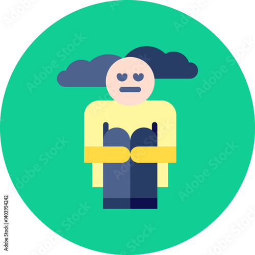 Hoplessness icon single vector illustration