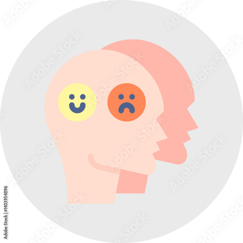 Dissociation icon single vector illustration