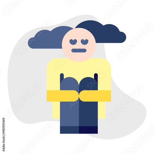 Hoplessness icon single vector illustration