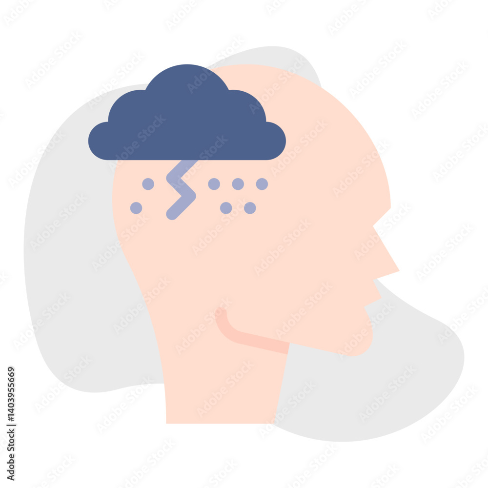 PTSD from Warfare icon single vector illustration PTSD from Warfare icon single vector illustration