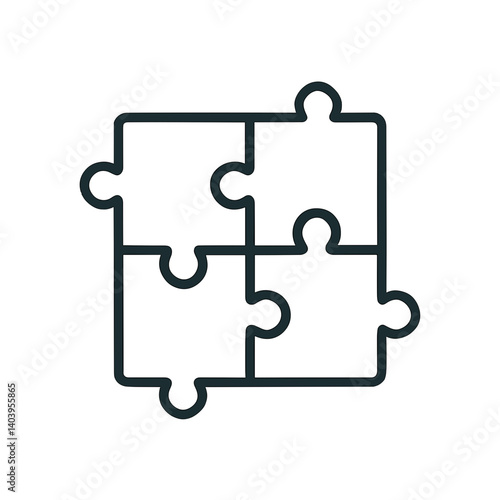 Puzzle pieces symbolizing learning and collaboration Icon 