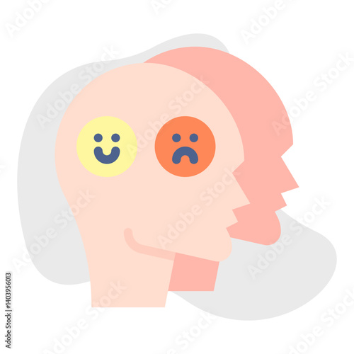 Dissociation icon single vector illustration