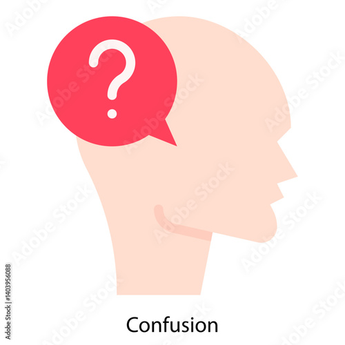 Confusion icon single vector illustration