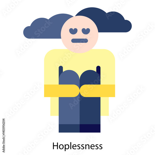 Hoplessness icon single vector illustration