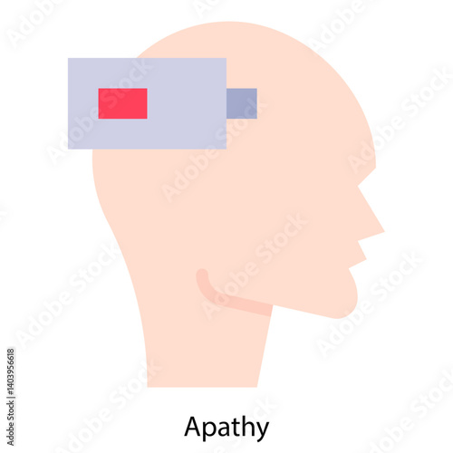 Apathy icon single vector illustration