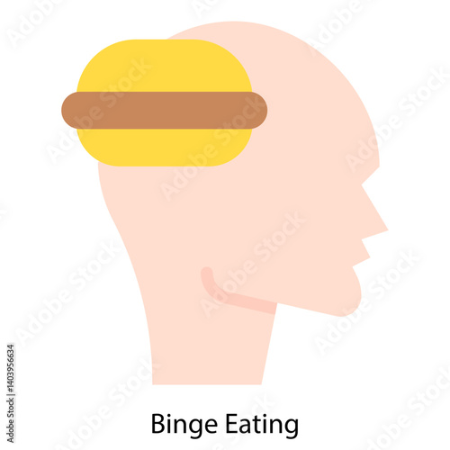 Binge Eating icon single vector illustration