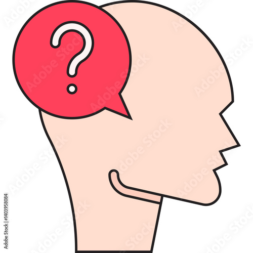 Confusion icon single vector illustration