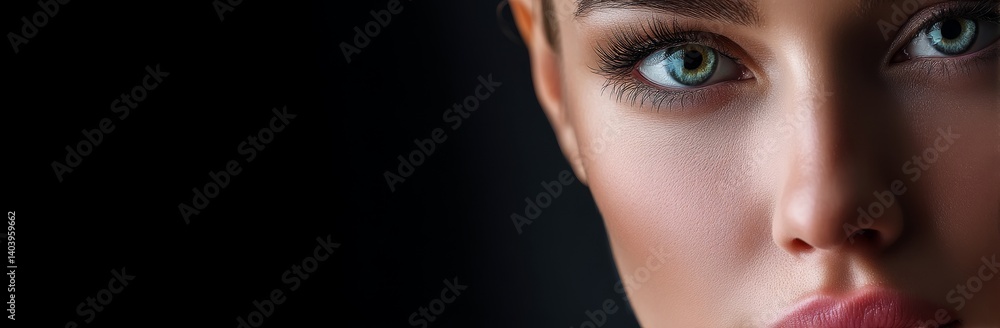 Obraz premium View from the letterbox of incredibly detailed and pretty amazing female eyes