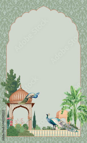 
Elegant Mughal Wedding Invitation Design. Mughal Wedding Invitation Design. A Wedding Invitation with Timeless Elegance.
