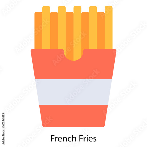 French Fries icon single vector illustration