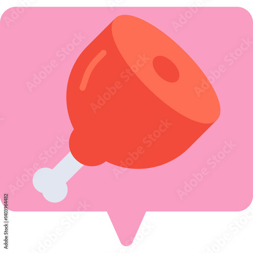 Meat icon single vector illustration