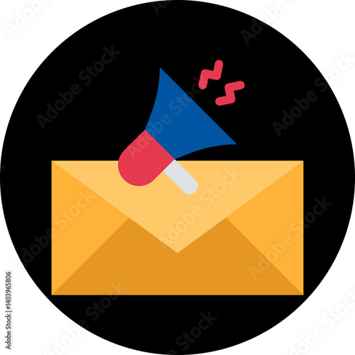 Email Marketing icon single vector illustration