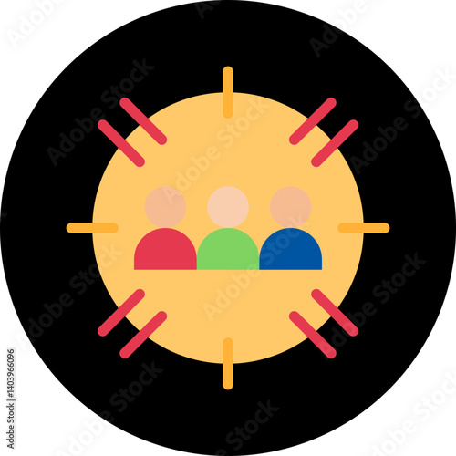 Target Audience icon single vector illustration