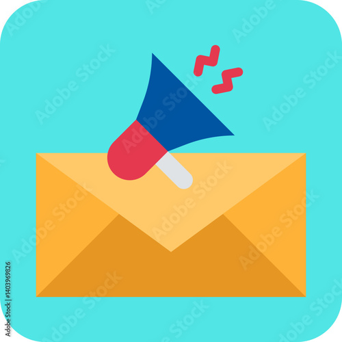 Email Marketing icon single vector illustration