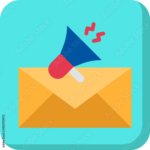 Email Marketing icon single vector illustration