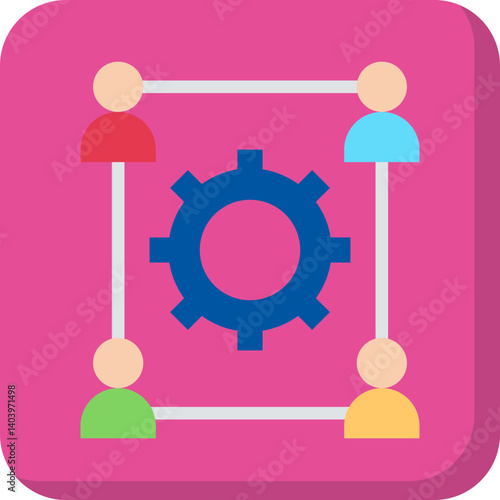 Team Support icon single vector illustration