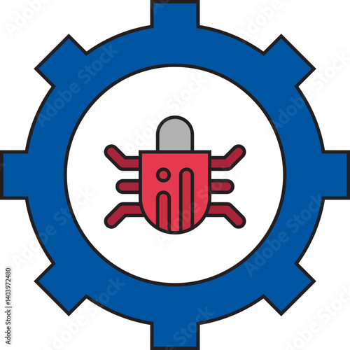 Bug Fixing icon single vector illustration