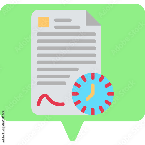 Longterm Contract icon single vector illustration