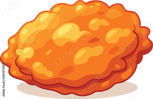 Delicious food chicken nugget vector illustration