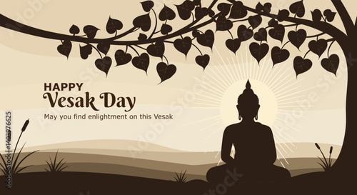 Vesak Day Greeting Flyer, Happy Vesak Day | Pinbara Vesak Mangalyak vewa– Vesak Poya Day Greetings and Wishes -Vector Illustration