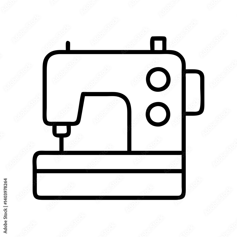 Sewing machine vector illustration for diy crafts and fashion design projects tailoring equipment icon Sewing machine vector illustration for diy crafts and fashion design projects tailoring equipment icon