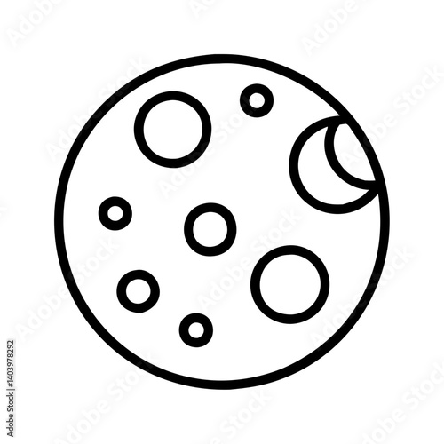 Moon phases lunar cycle astronomy astrology space exploration celestial body craters full moon icon vector