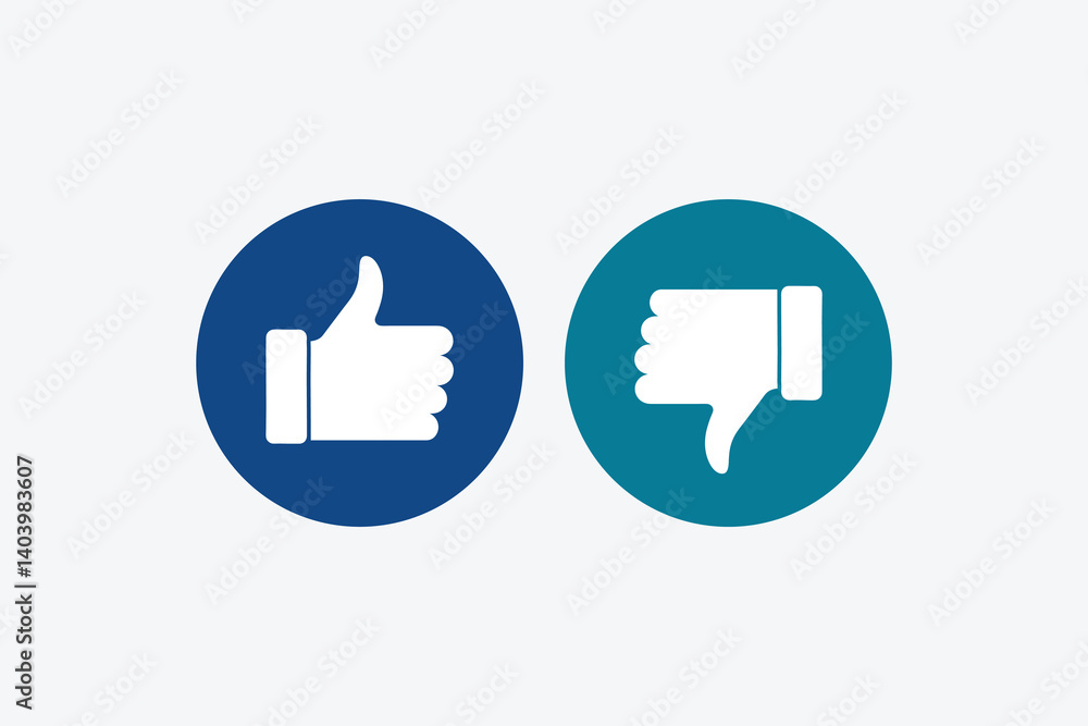 Simple Thumbs up and thumbs down. Social media vector. Like and dislike illustration Simple Thumbs up and thumbs down. Social media vector. Like and dislike illustration