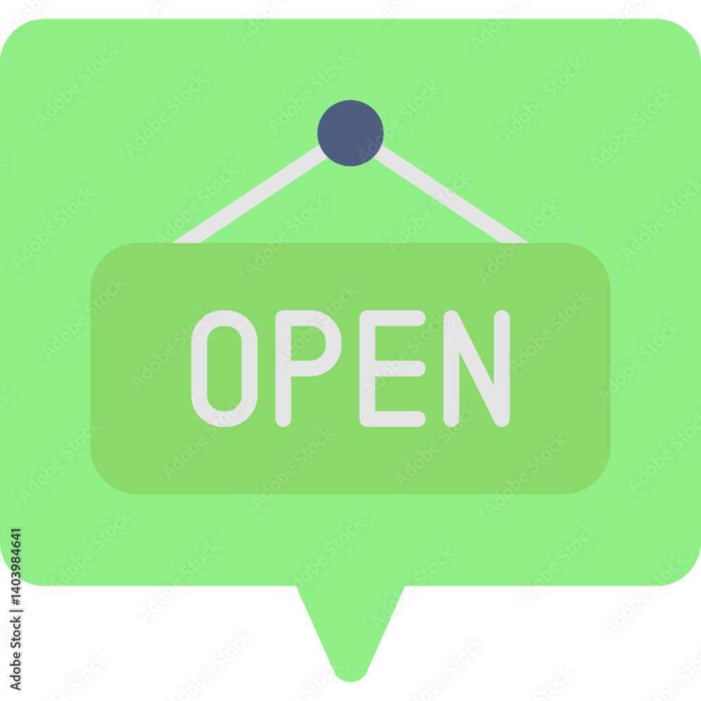 Open Sign icon single vector illustration Open Sign icon single vector illustration