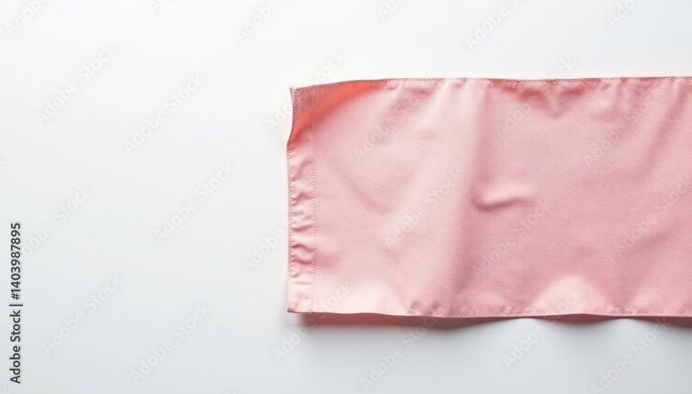 Single fabric flap, smooth texture, white background, clothing, mockup Single fabric flap, smooth texture, white background, clothing, mockup