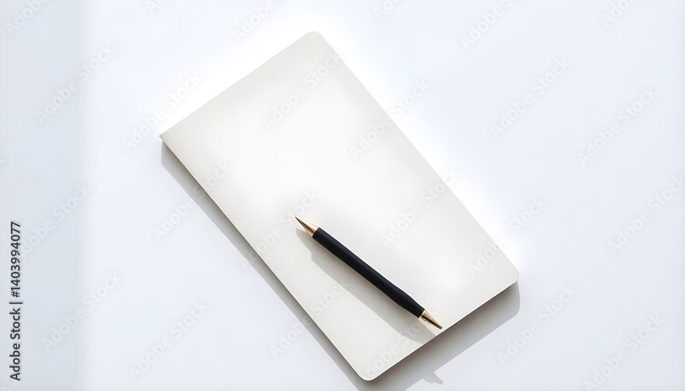 notepad with a pen on top of it notepad with a pen on top of it