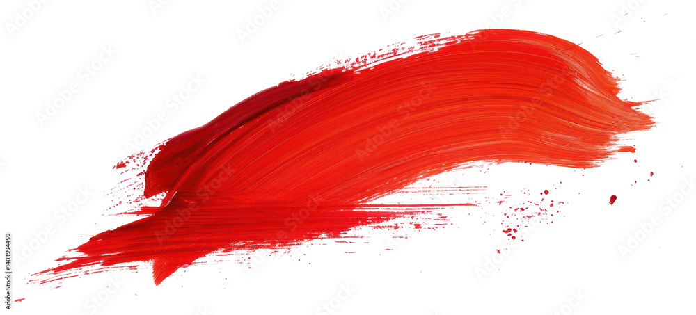 PNG Red brush stroke paint white background splattered.