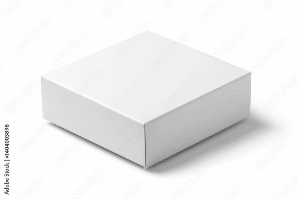 White Box Package Mockup Isolated for Product Presentation and Branding