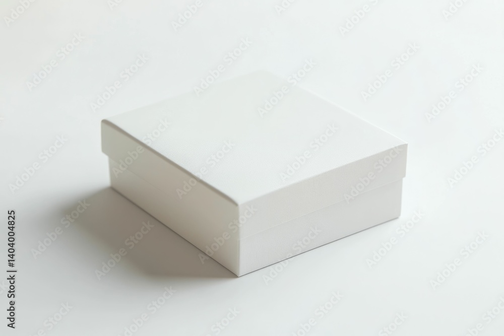 White Box on White Background Isolated for Product Presentation Mockup White Box on White Background Isolated for Product Presentation Mockup