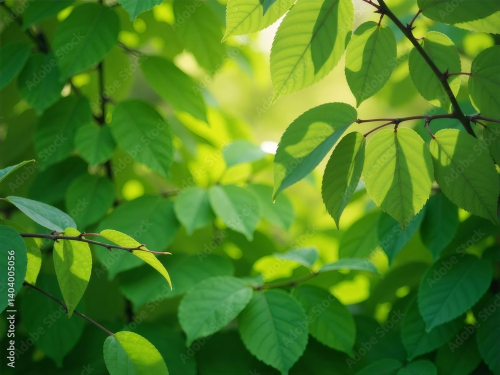 Close Up Of Fresh Green Leaves Illuminated By Sunlight Showcasing Natural Texture And Branch Details Close Up Of Fresh Green Leaves Illuminated By Sunlight Showcasing Natural Texture And Branch Details
