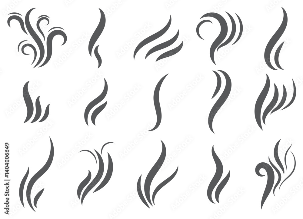 Anti-bad smell icon. Odor control label set Anti-bad smell icon. Odor control label set