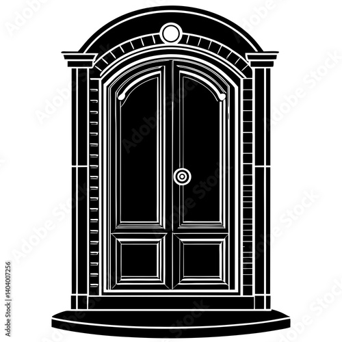 vector illustration of a door