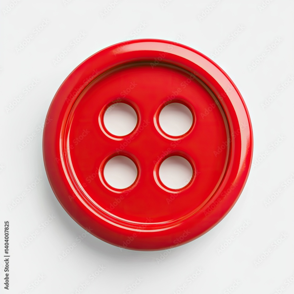 Red button with four holes (7) Red button with four holes (7)