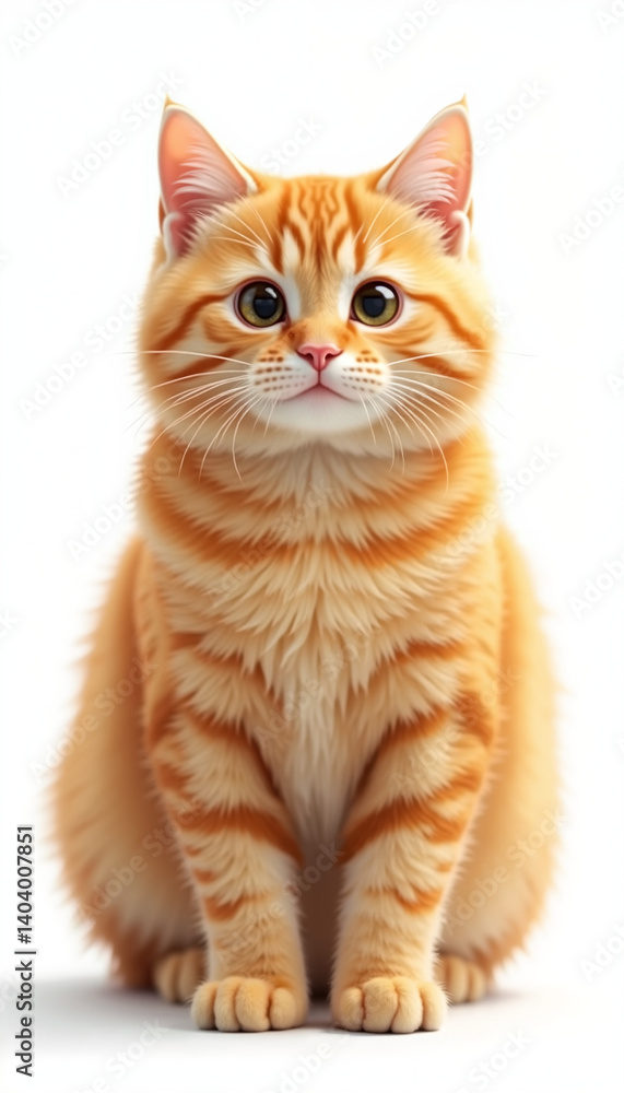 Obraz premium cat on white background