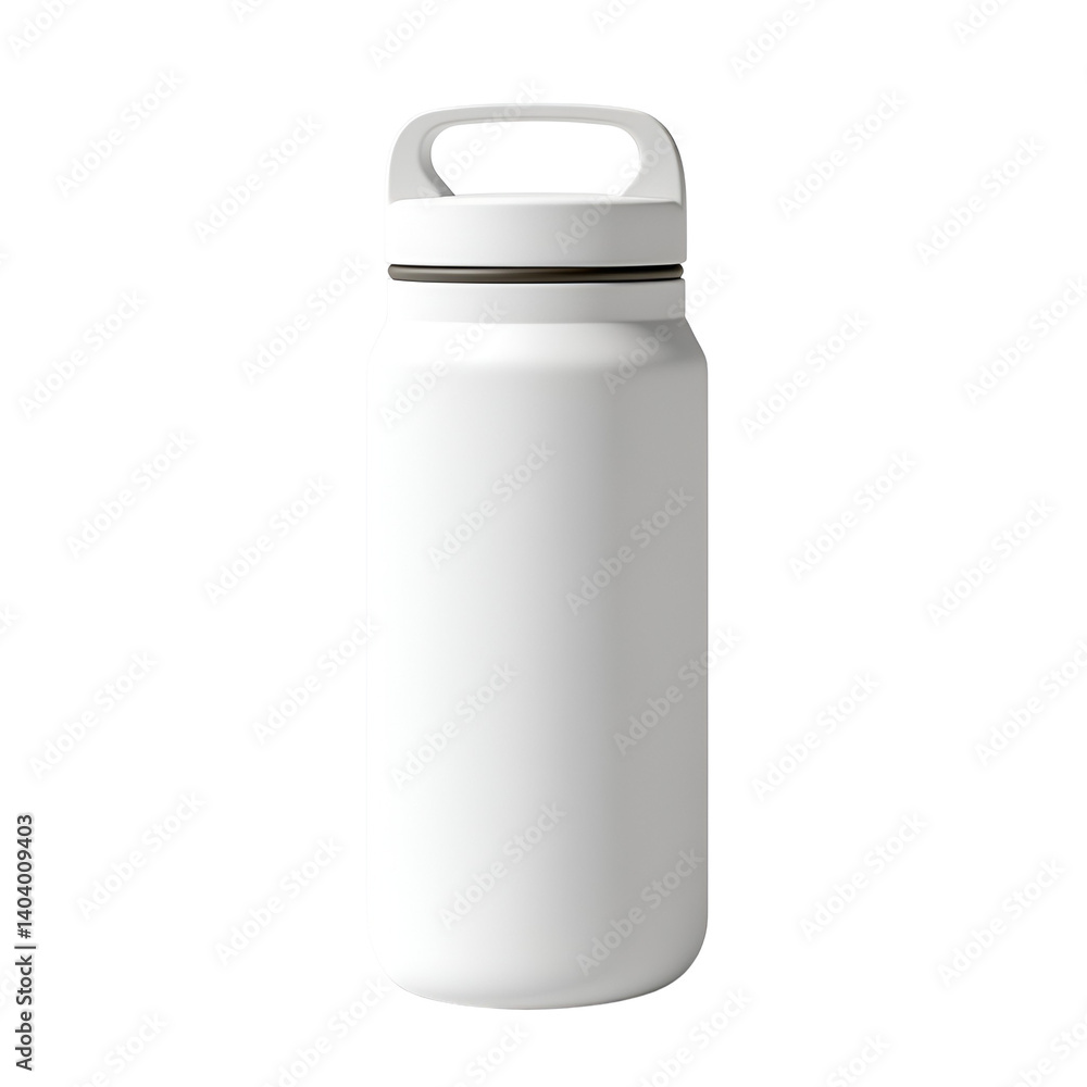 Versatile White Insulated Water Bottle With A Smooth Surface and Ergonomic Handle for Outdoor Activities and Everyday Use Versatile White Insulated Water Bottle With A Smooth Surface and Ergonomic Handle for Outdoor Activities and Everyday Use